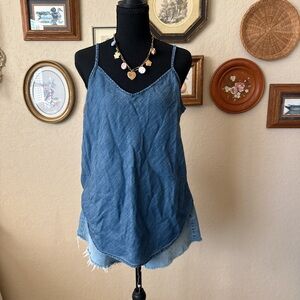 GAP Blue Denim-Look V-Neck Camisole